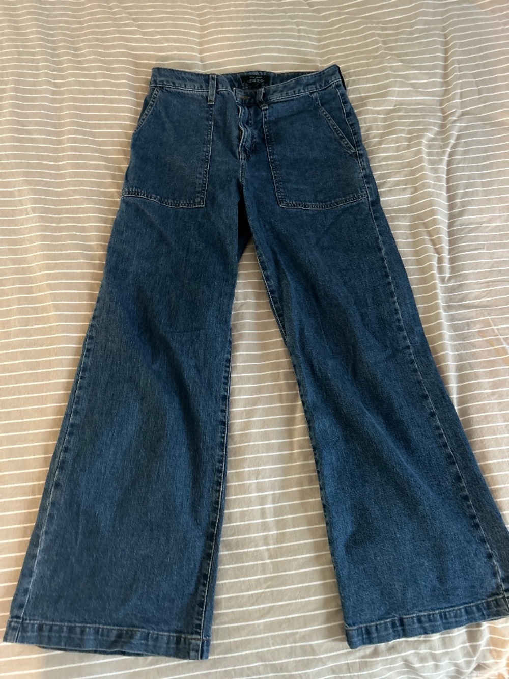 Classic blue wide leg jean